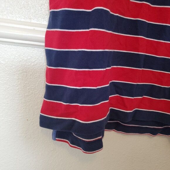Brooks Brothers 346 Mens M Original Fit Polo Shirt Red Striped Short Sleeve - Picture 9 of 16